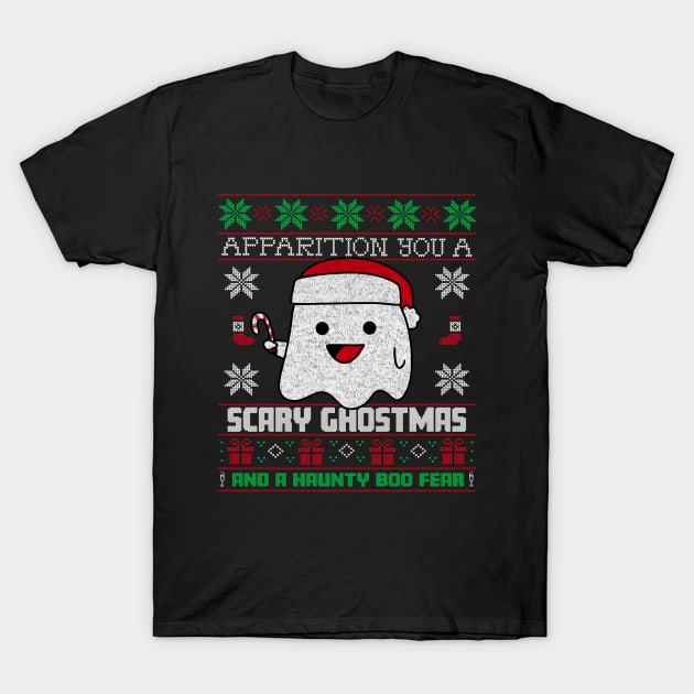 Ugly Christmas Sweater  - Spooky Christmas T-Shirt by aaronsartroom